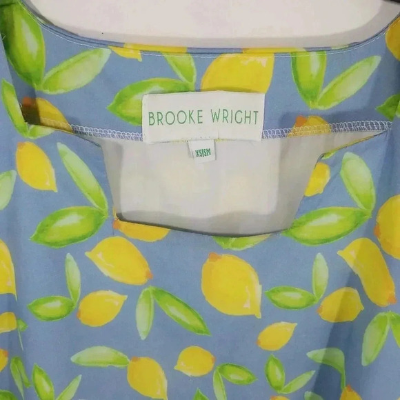 {Brooke Wright} Sleeveless Lemon Print Cotton Top Size XS - Picture 6 of 13